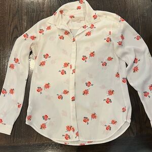 LOFT Floral Blouse size XS